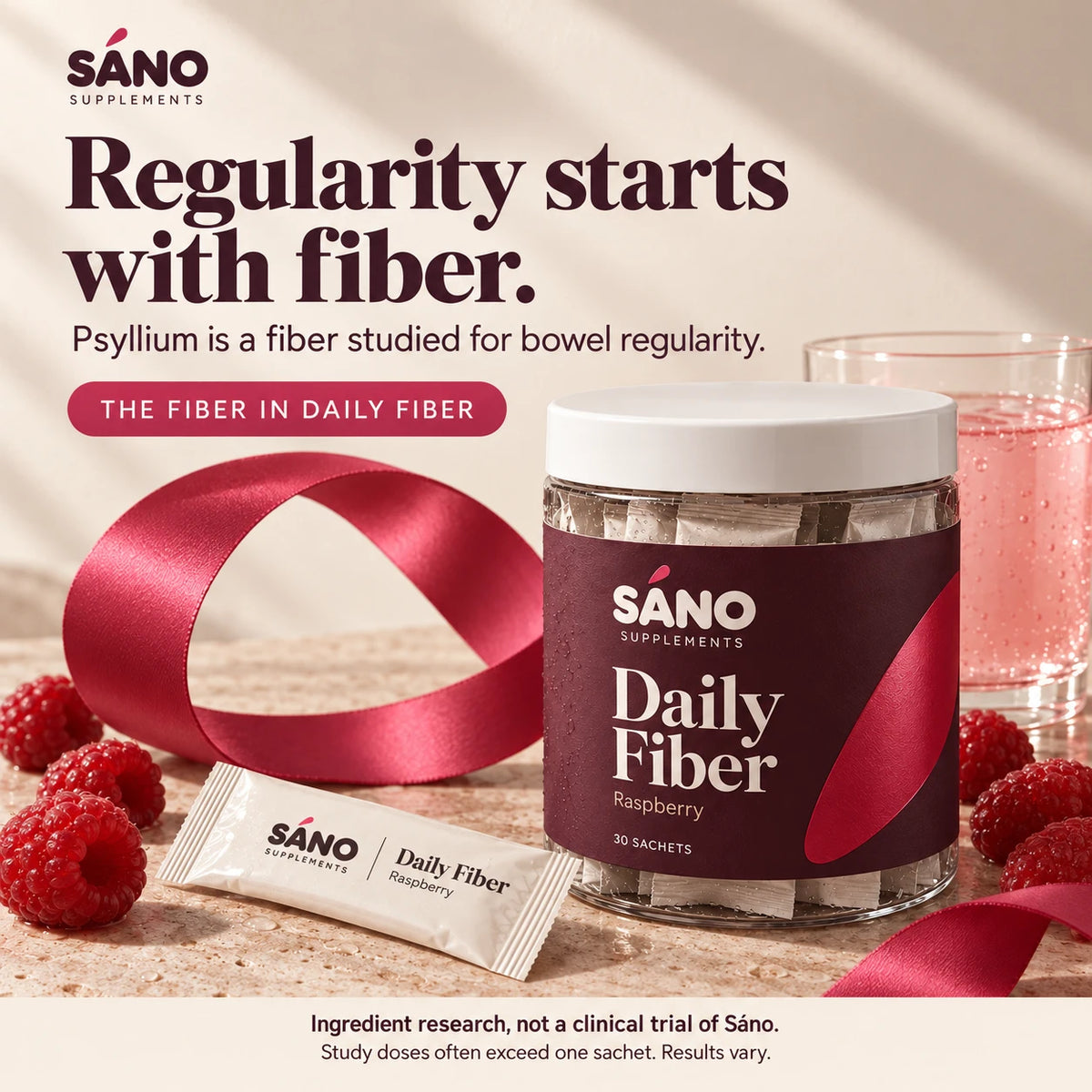 Regularity starts with fiber. Psyllium is a fiber studied for bowel regularity